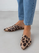Mules φλατ μυτερά με print Estil - Leopard - thefashionproject.gr - Estil