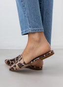Mules φλατ μυτερά με print Estil - Leopard - thefashionproject.gr - Estil