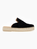 Mules καστόρινα με σχοίνινη σόλα Ragazza 0237 - Μαύρο - thefashionproject.gr - RAGAZZA