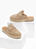 Mules καστόρινα με σχοίνινη σόλα Ragazza 0237 - Μπεζ - thefashionproject.gr - RAGAZZA