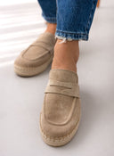 Mules καστόρινα με σχοίνινη σόλα Ragazza 0237 - Μπεζ - thefashionproject.gr - RAGAZZA