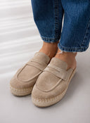 Mules καστόρινα με σχοίνινη σόλα Ragazza 0237 - Μπεζ - thefashionproject.gr - RAGAZZA