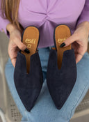 Mules κλειστά από καστόρι δέρμα Estil - Μπλε - thefashionproject.gr - Estil