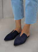 Mules κλειστά από καστόρι δέρμα Estil - Μπλε - thefashionproject.gr - Estil