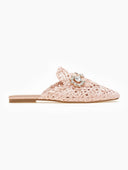 Mules κλειστά από ψάθα - Σομόν - thefashionproject.gr - ERYNN