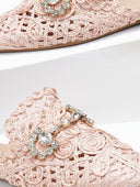 Mules κλειστά από ψάθα - Σομόν - thefashionproject.gr - ERYNN