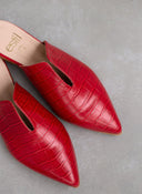 Mules κλειστά κροκό με άνοιγμα estil - Κόκκινο - thefashionproject.gr - Estil