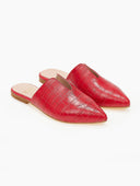 Mules κλειστά κροκό με άνοιγμα estil - Κόκκινο - thefashionproject.gr - Estil
