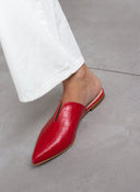 Mules κλειστά κροκό με άνοιγμα estil - Κόκκινο - thefashionproject.gr - Estil