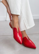 Mules κλειστά κροκό με άνοιγμα estil - Κόκκινο - thefashionproject.gr - Estil