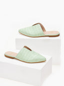 Mules κλειστά κροκό με άνοιγμα estil - Μέντα - thefashionproject.gr - Estil