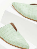 Mules κλειστά κροκό με άνοιγμα estil - Μέντα - thefashionproject.gr - Estil