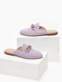 Mules κλειστά με αλυσίδα estil - Λιλά - thefashionproject.gr - Estil