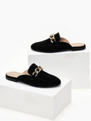Mules κλειστά με αλυσίδα estil - Μαύρο - thefashionproject.gr - Estil