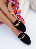 Mules κλειστά με αλυσίδα estil - Μαύρο - thefashionproject.gr - Estil