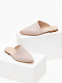 Mules κλειστά με ασύμμετρη φάσα estil - Nude - thefashionproject.gr - Estil