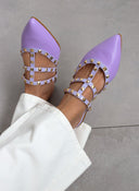Mules κλειστά με τρουκς estil - Λιλά - thefashionproject.gr - Estil