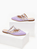 Mules κλειστά με τρουκς estil - Λιλά - thefashionproject.gr - Estil