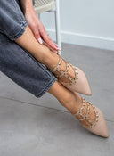 Mules κλειστά με τρουκς estil - Nude - thefashionproject.gr - Estil