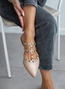 Mules κλειστά με τρουκς estil - Nude - thefashionproject.gr - Estil
