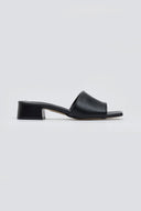 Mules με φαρδιά φάσα TFP - Μαύρο - thefashionproject.gr - TFP