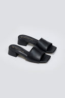 Mules με φαρδιά φάσα TFP - Μαύρο - thefashionproject.gr - TFP