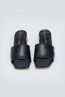 Mules με φαρδιά φάσα TFP - Μαύρο - thefashionproject.gr - TFP