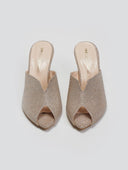 Mules με γκλίτερ Tfp - Nude - thefashionproject.gr - TFP
