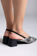 Γόβες slingback με πλεκτό σχέδιο CORINA