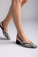 Γόβες slingback με πλεκτό σχέδιο CORINA