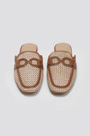 Mules με πλεκτό σχέδιο ERYNN - Κάμελ - thefashionproject.gr - ERYNN - 23796008002