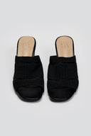 Mules με πλεκτό σχέδιο ERYNN - Μαύρο - thefashionproject.gr - ERYNN