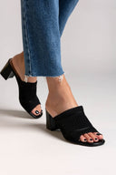 Mules με πλεκτό σχέδιο ERYNN - Μαύρο - thefashionproject.gr - ERYNN