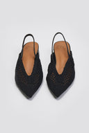 Mules με πλεκτό σχέδιο ERYNN - Μαύρο - thefashionproject.gr - ERYNN