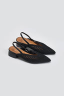 Mules με πλεκτό σχέδιο ERYNN - Μαύρο - thefashionproject.gr - ERYNN