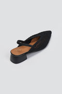 Mules με πλεκτό σχέδιο ERYNN - Μαύρο - thefashionproject.gr - ERYNN