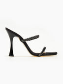Mules με στρας TFP - Μαύρο - thefashionproject.gr - TFP