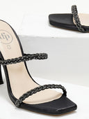 Mules με στρας TFP - Μαύρο - thefashionproject.gr - TFP