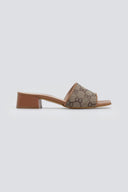 Mules με υφασμάτινη φάσα και print TFP - Ταμπά - thefashionproject.gr - TFP