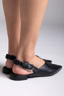 Μπαλαρίνες μυτερές με frilled λάστιχο CORINA