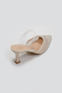 Mules μυτερά με διακριτικά στρας ERYNN - Nude - thefashionproject.gr - ERYNN - 23556004002