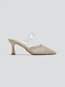 Mules μυτερά με διακριτικά στρας ERYNN - Nude - thefashionproject.gr - ERYNN - 23556004002