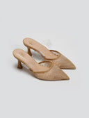 Mules μυτερά με διακριτικά στρας ERYNN - Τάουπε - thefashionproject.gr - ERYNN