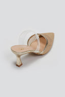 Mules μυτερά με διακριτικά στρας ERYNN - Χρυσό - thefashionproject.gr - ERYNN