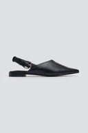 Mules μυτερά με frilled λάστιχο CORINA - Μαύρο - thefashionproject.gr - CORINA - 23573002002