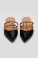 Mules μυτερά με τρουκς ERYNN - Μαύρο - thefashionproject.gr - ERYNN