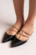 Mules μυτερά με τρουκς ERYNN - Μαύρο - thefashionproject.gr - ERYNN