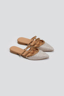 Mules μυτερά με τρουκς ERYNN - Μπεζ - thefashionproject.gr - ERYNN