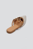 Mules μυτερά με τρουκς ERYNN - Μπεζ - thefashionproject.gr - ERYNN