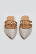 Mules μυτερά με τρουκς ERYNN - Μπεζ - thefashionproject.gr - ERYNN